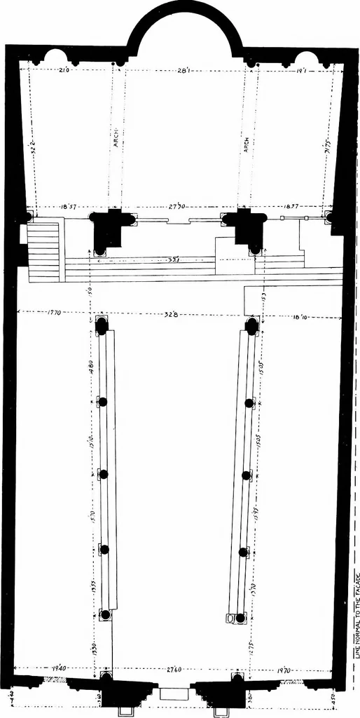 An illustration from American churches ... A series of authoritative articles on designing, planning, heating, ventilating, lighting and general equipment of churches as demonstrated by the best practice in the United States, 1915, leaf 23