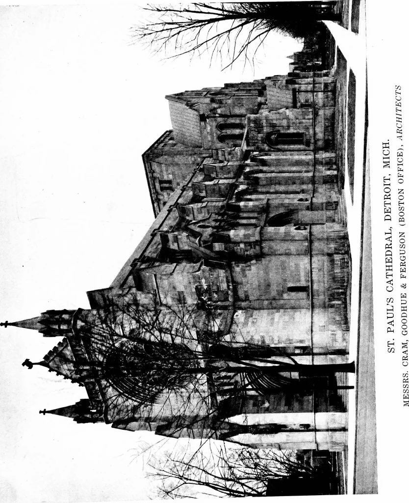 An illustration from American churches ... A series of authoritative articles on designing, planning, heating, ventilating, lighting and general equipment of churches as demonstrated by the best practice in the United States, 1915, leaf 238