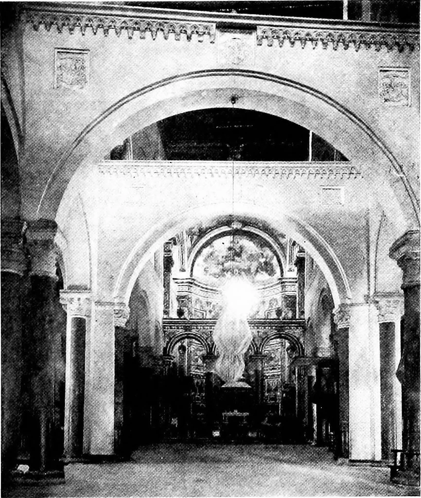 An illustration from American churches ... A series of authoritative articles on designing, planning, heating, ventilating, lighting and general equipment of churches as demonstrated by the best practice in the United States, 1915, leaf 24