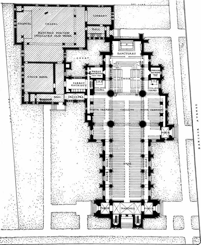 An illustration from American churches ... A series of authoritative articles on designing, planning, heating, ventilating, lighting and general equipment of churches as demonstrated by the best practice in the United States, 1915, leaf 244