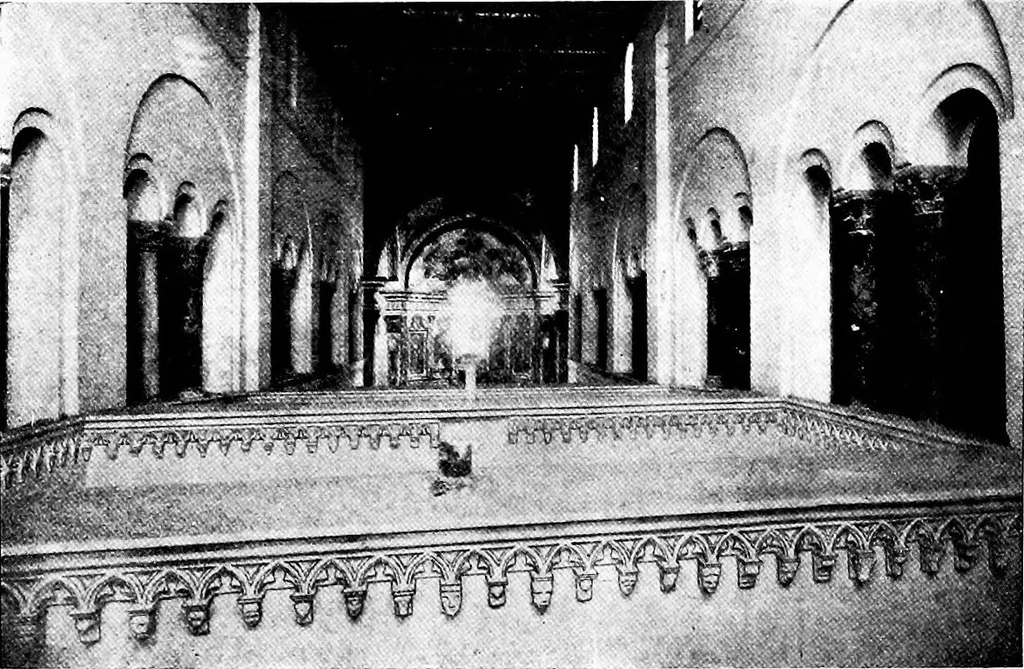An illustration from American churches ... A series of authoritative articles on designing, planning, heating, ventilating, lighting and general equipment of churches as demonstrated by the best practice in the United States, 1915, leaf 25