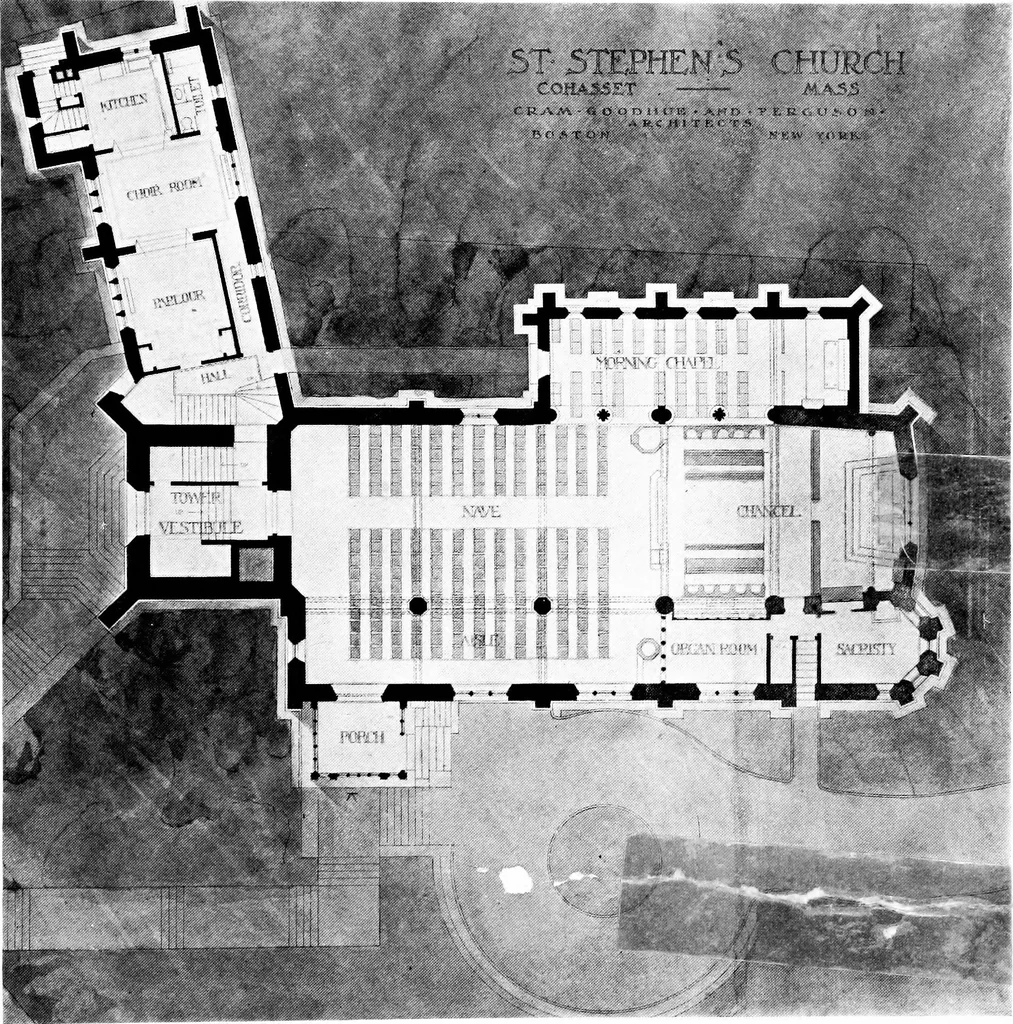 An illustration from American churches ... A series of authoritative articles on designing, planning, heating, ventilating, lighting and general equipment of churches as demonstrated by the best practice in the United States, 1915, leaf 262