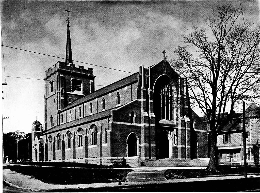 An illustration from American churches ... A series of authoritative articles on designing, planning, heating, ventilating, lighting and general equipment of churches as demonstrated by the best practice in the United States, 1915, leaf 264
