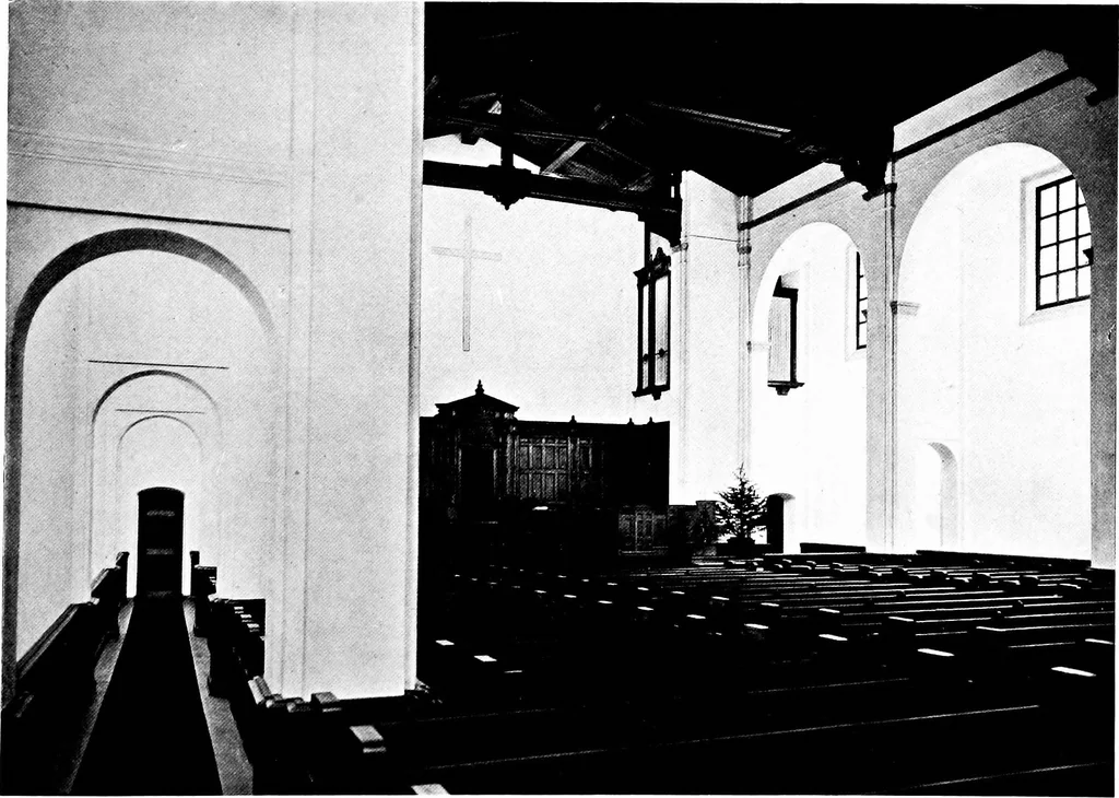 An illustration from American churches ... A series of authoritative articles on designing, planning, heating, ventilating, lighting and general equipment of churches as demonstrated by the best practice in the United States, 1915, leaf 282