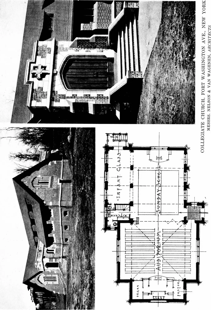 An illustration from American churches ... A series of authoritative articles on designing, planning, heating, ventilating, lighting and general equipment of churches as demonstrated by the best practice in the United States, 1915, leaf 286