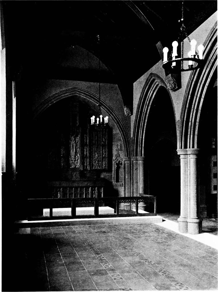 An illustration from American churches ... A series of authoritative articles on designing, planning, heating, ventilating, lighting and general equipment of churches as demonstrated by the best practice in the United States, 1915, leaf 308