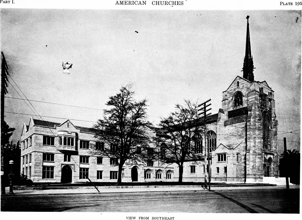 An illustration from American churches ... A series of authoritative articles on designing, planning, heating, ventilating, lighting and general equipment of churches as demonstrated by the best practice in the United States, 1915, leaf 318