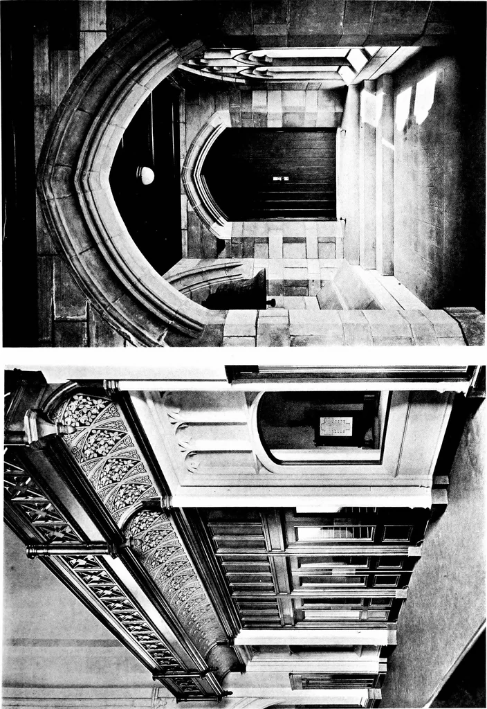 An illustration from American churches ... A series of authoritative articles on designing, planning, heating, ventilating, lighting and general equipment of churches as demonstrated by the best practice in the United States, 1915, leaf 328