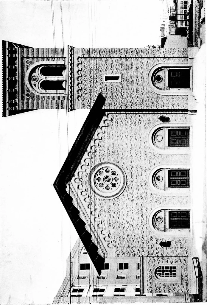 An illustration from American churches ... A series of authoritative articles on designing, planning, heating, ventilating, lighting and general equipment of churches as demonstrated by the best practice in the United States, 1915, leaf 334