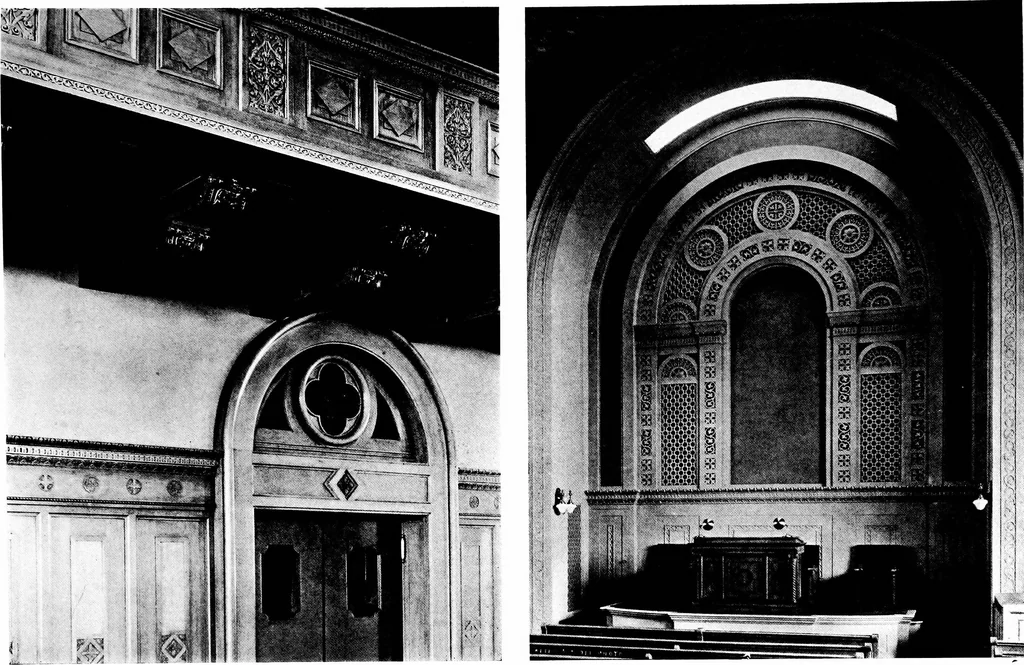 An illustration from American churches ... A series of authoritative articles on designing, planning, heating, ventilating, lighting and general equipment of churches as demonstrated by the best practice in the United States, 1915, leaf 344
