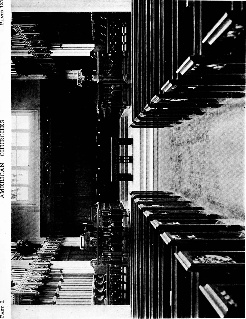 An illustration from American churches ... A series of authoritative articles on designing, planning, heating, ventilating, lighting and general equipment of churches as demonstrated by the best practice in the United States, 1915, leaf 350