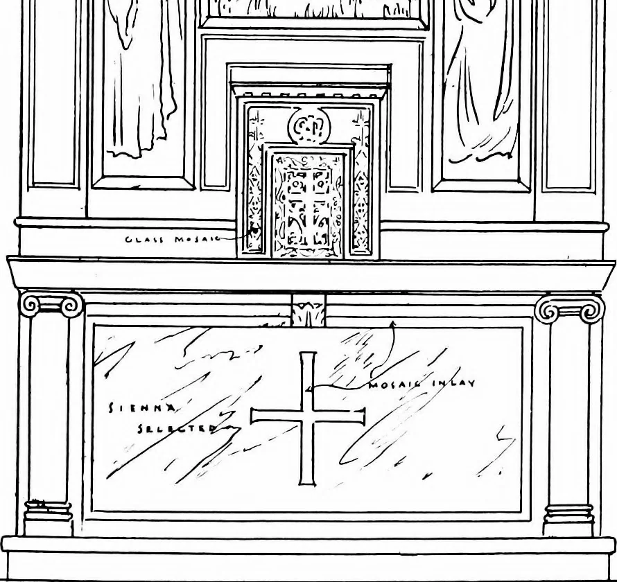An illustration from American churches ... A series of authoritative articles on designing, planning, heating, ventilating, lighting and general equipment of churches as demonstrated by the best practice in the United States, 1915, leaf 364