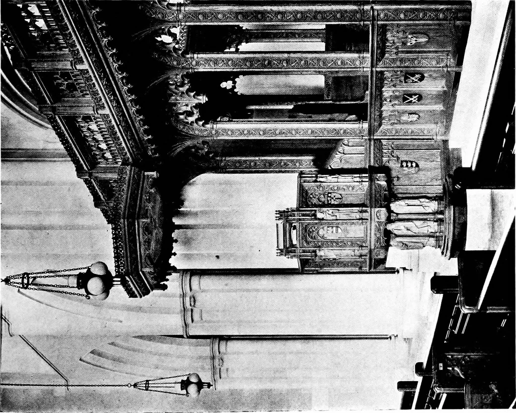 An illustration from American churches ... A series of authoritative articles on designing, planning, heating, ventilating, lighting and general equipment of churches as demonstrated by the best practice in the United States, 1915, leaf 374