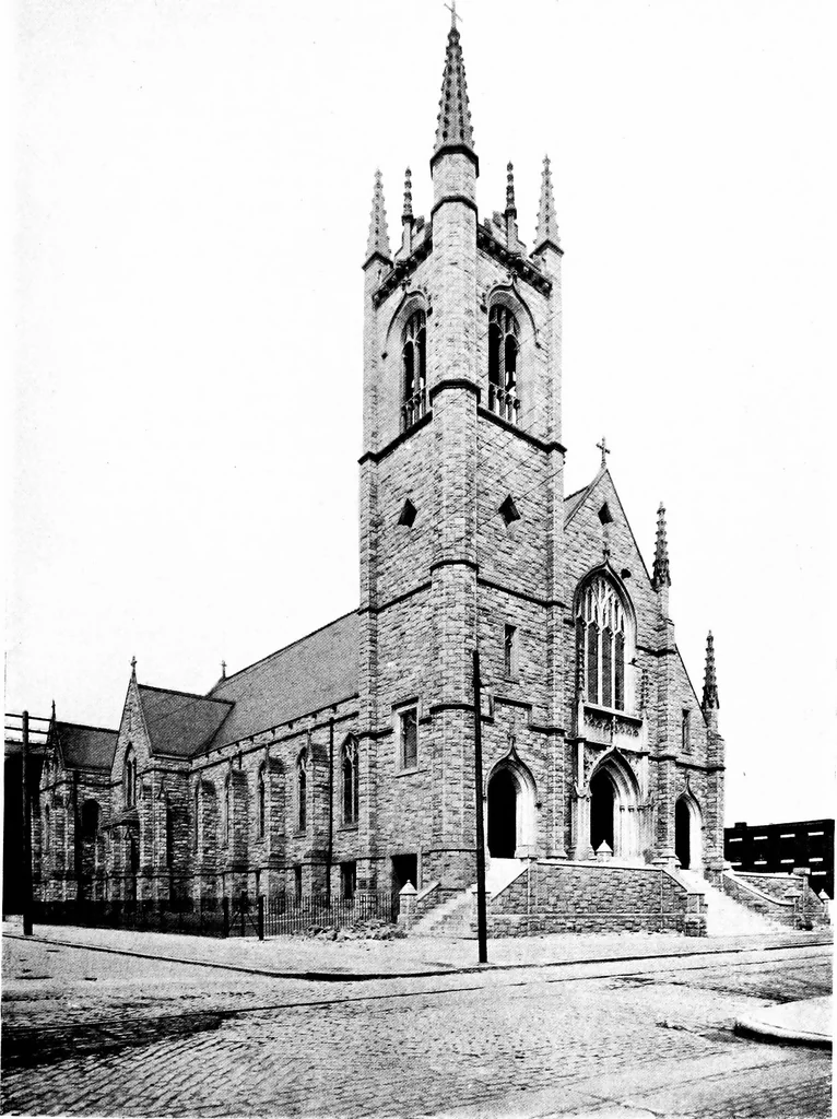 An illustration from American churches ... A series of authoritative articles on designing, planning, heating, ventilating, lighting and general equipment of churches as demonstrated by the best practice in the United States, 1915, leaf 380