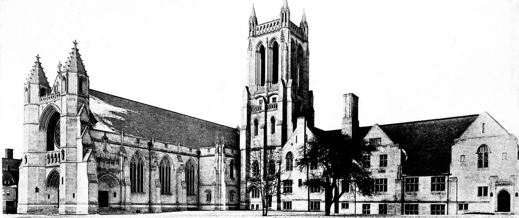 An illustration from American churches ... A series of authoritative articles on designing, planning, heating, ventilating, lighting and general equipment of churches as demonstrated by the best practice in the United States, 1915, leaf 400