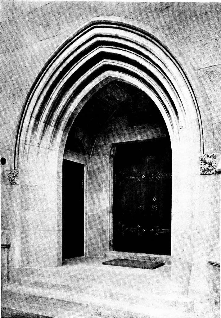 An illustration from American churches ... A series of authoritative articles on designing, planning, heating, ventilating, lighting and general equipment of churches as demonstrated by the best practice in the United States, 1915, leaf 416