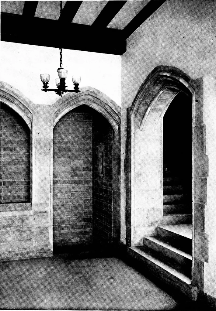 An illustration from American churches ... A series of authoritative articles on designing, planning, heating, ventilating, lighting and general equipment of churches as demonstrated by the best practice in the United States, 1915, leaf 416