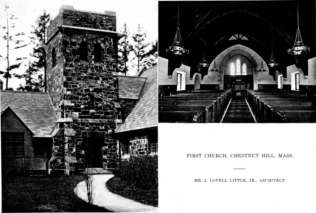 An illustration from American churches ... A series of authoritative articles on designing, planning, heating, ventilating, lighting and general equipment of churches as demonstrated by the best practice in the United States, 1915, leaf 442