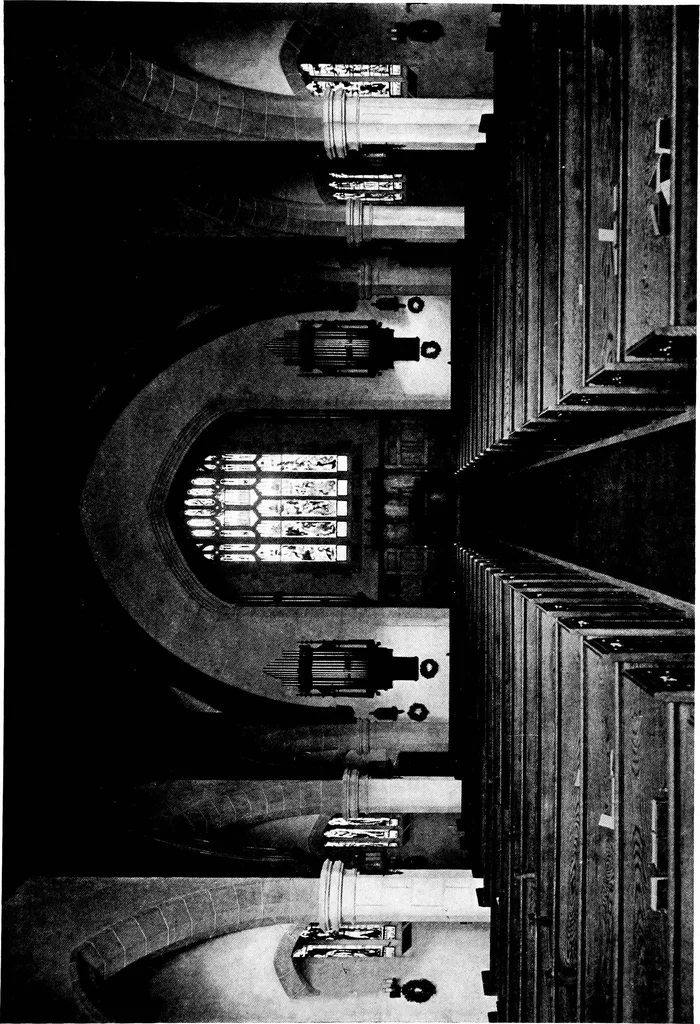 An illustration from American churches ... A series of authoritative articles on designing, planning, heating, ventilating, lighting and general equipment of churches as demonstrated by the best practice in the United States, 1915, leaf 446