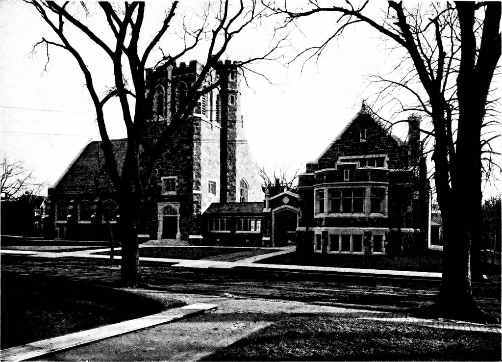 An illustration from American churches ... A series of authoritative articles on designing, planning, heating, ventilating, lighting and general equipment of churches as demonstrated by the best practice in the United States, 1915, leaf 448