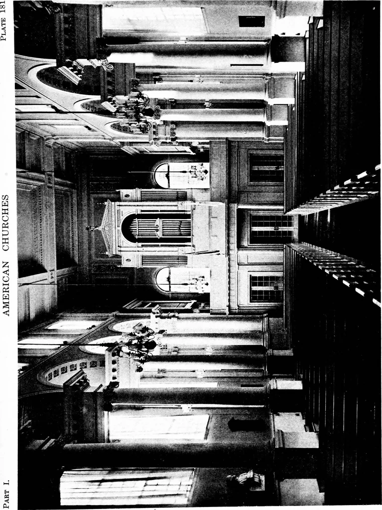 An illustration from American churches ... A series of authoritative articles on designing, planning, heating, ventilating, lighting and general equipment of churches as demonstrated by the best practice in the United States, 1915, leaf 470