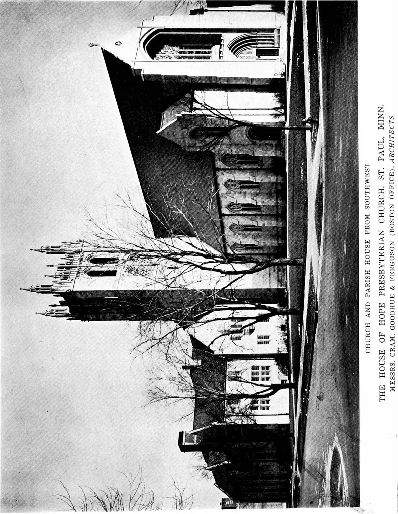An illustration from American churches ... A series of authoritative articles on designing, planning, heating, ventilating, lighting and general equipment of churches as demonstrated by the best practice in the United States, 1915, leaf 478