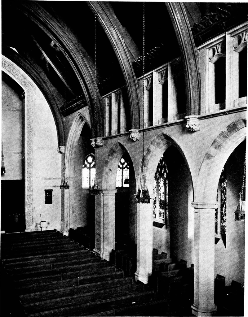 An illustration from American churches ... A series of authoritative articles on designing, planning, heating, ventilating, lighting and general equipment of churches as demonstrated by the best practice in the United States, 1915, leaf 484