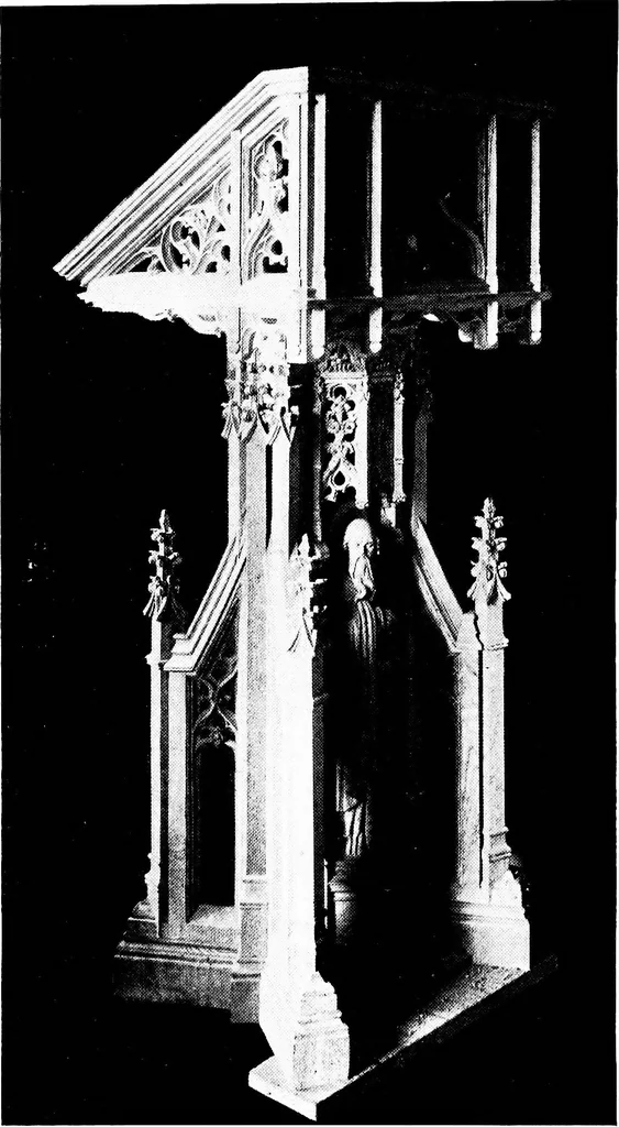 An illustration from American churches ... A series of authoritative articles on designing, planning, heating, ventilating, lighting and general equipment of churches as demonstrated by the best practice in the United States, 1915, leaf 495