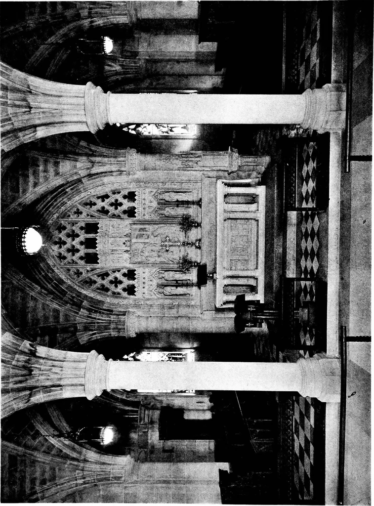 An illustration from American churches ... A series of authoritative articles on designing, planning, heating, ventilating, lighting and general equipment of churches as demonstrated by the best practice in the United States, 1915, leaf 51