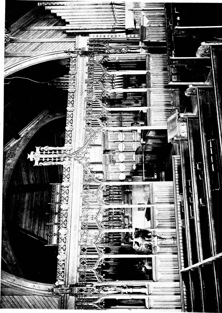 An illustration from American churches ... A series of authoritative articles on designing, planning, heating, ventilating, lighting and general equipment of churches as demonstrated by the best practice in the United States, 1915, leaf 79