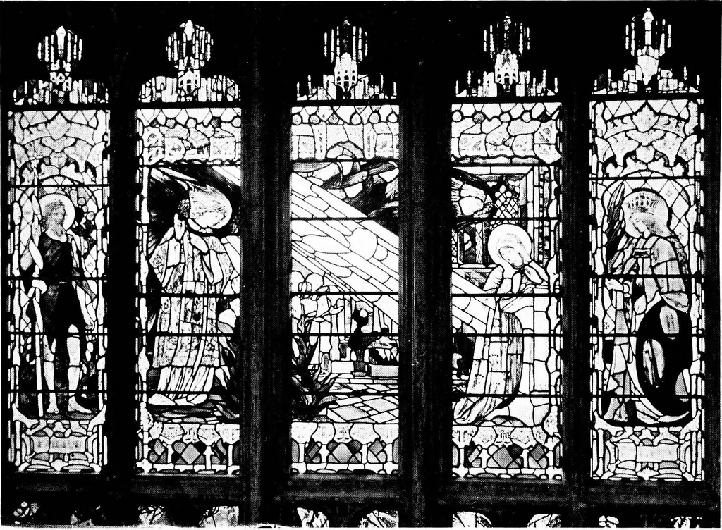 An illustration from American churches ... A series of authoritative articles on designing, planning, heating, ventilating, lighting and general equipment of churches as demonstrated by the best practice in the United States, 1915, leaf 85