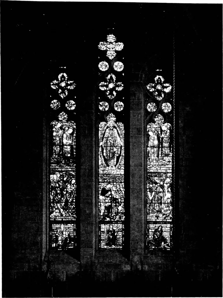 An illustration from American churches ... A series of authoritative articles on designing, planning, heating, ventilating, lighting and general equipment of churches as demonstrated by the best practice in the United States, 1915, leaf 92