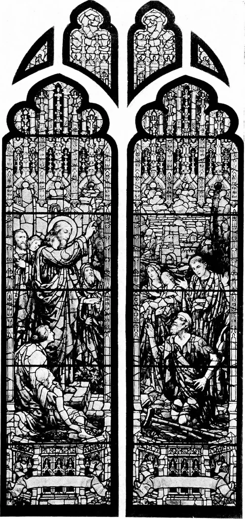 An illustration from American churches ... A series of authoritative articles on designing, planning, heating, ventilating, lighting and general equipment of churches as demonstrated by the best practice in the United States, 1915, leaf 96