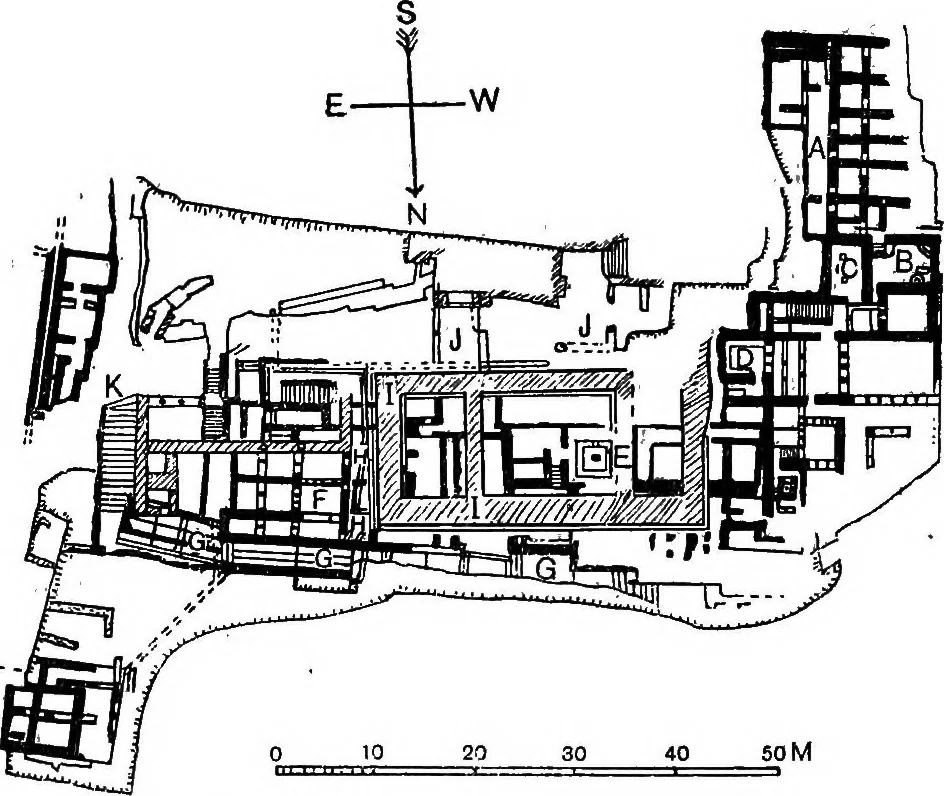 An illustration from The Greek house; its history and development from the Neolithic period to the Hellenistic age, 1916, leaf 117
