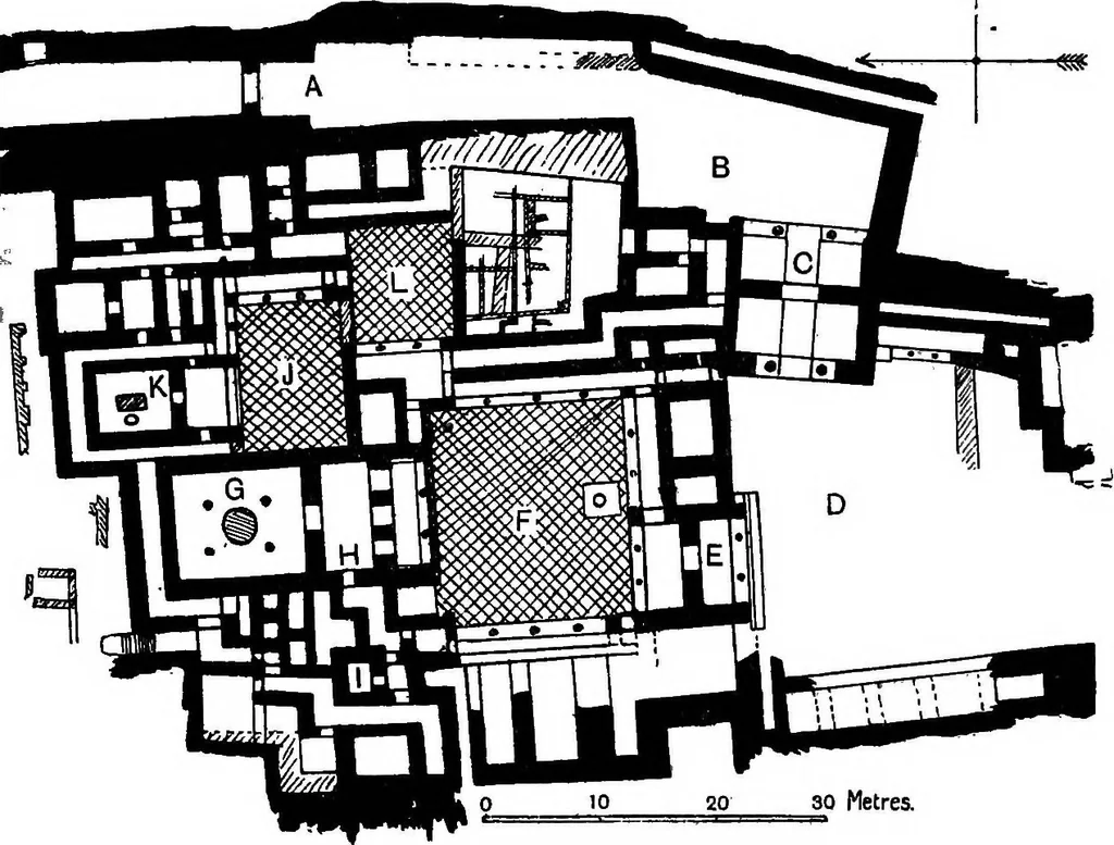 An illustration from The Greek house; its history and development from the Neolithic period to the Hellenistic age, 1916, leaf 136