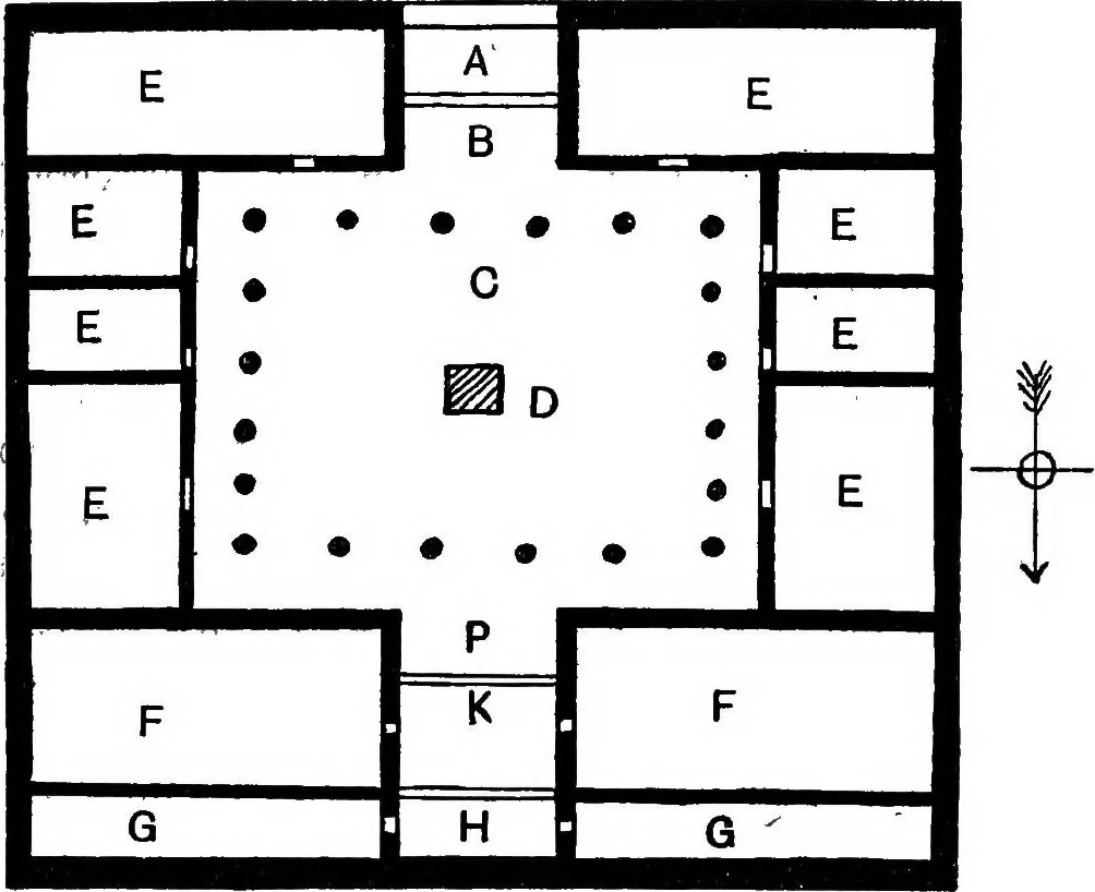 An illustration from The Greek house; its history and development from the Neolithic period to the Hellenistic age, 1916, leaf 254