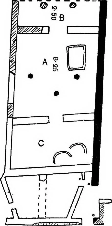 An illustration from The Greek house; its history and development from the Neolithic period to the Hellenistic age, 1916, leaf 75