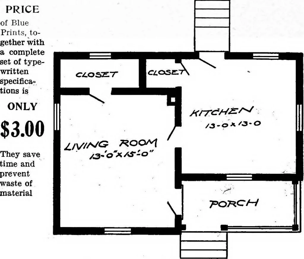 An illustration from Lumberman's house plan book : being a collection of one hundred absolutely new and attractive plans never before published, together with a selection of one hundred of our most popular houses published heretofore ... : 200 house plans, 1907, leaf 141