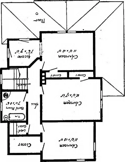 An illustration from Lumberman's house plan book : being a collection of one hundred absolutely new and attractive plans never before published, together with a selection of one hundred of our most popular houses published heretofore ... : 200 house plans, 1907, leaf 142