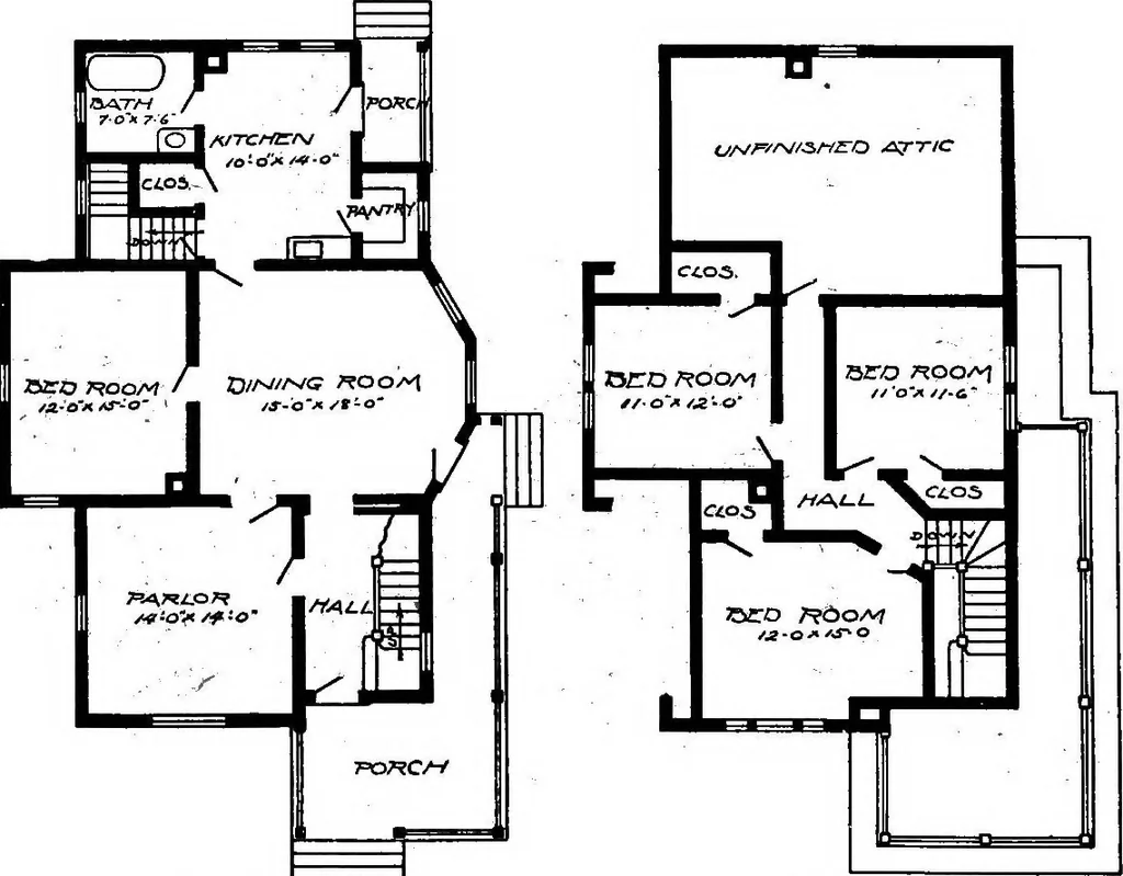 An illustration from Lumberman's house plan book : being a collection of one hundred absolutely new and attractive plans never before published, together with a selection of one hundred of our most popular houses published heretofore ... : 200 house plans, 1907, leaf 161