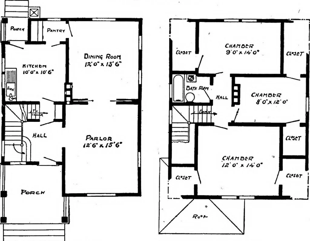 An illustration from Lumberman's house plan book : being a collection of one hundred absolutely new and attractive plans never before published, together with a selection of one hundred of our most popular houses published heretofore ... : 200 house plans, 1907, leaf 170