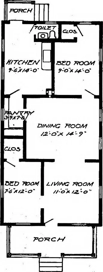 An illustration from Lumberman's house plan book : being a collection of one hundred absolutely new and attractive plans never before published, together with a selection of one hundred of our most popular houses published heretofore ... : 200 house plans, 1907, leaf 63