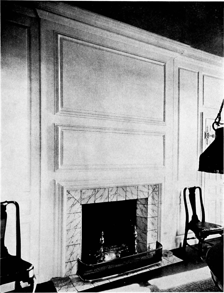 An illustration from Selected interiors of old houses in Salem and vicinity. Edited and published with the purpose of furthering a wider knowledge of the beautiful forms of domestic architecture developed during the time of the colonies and the early days of the Republic, 1916, leaf 16