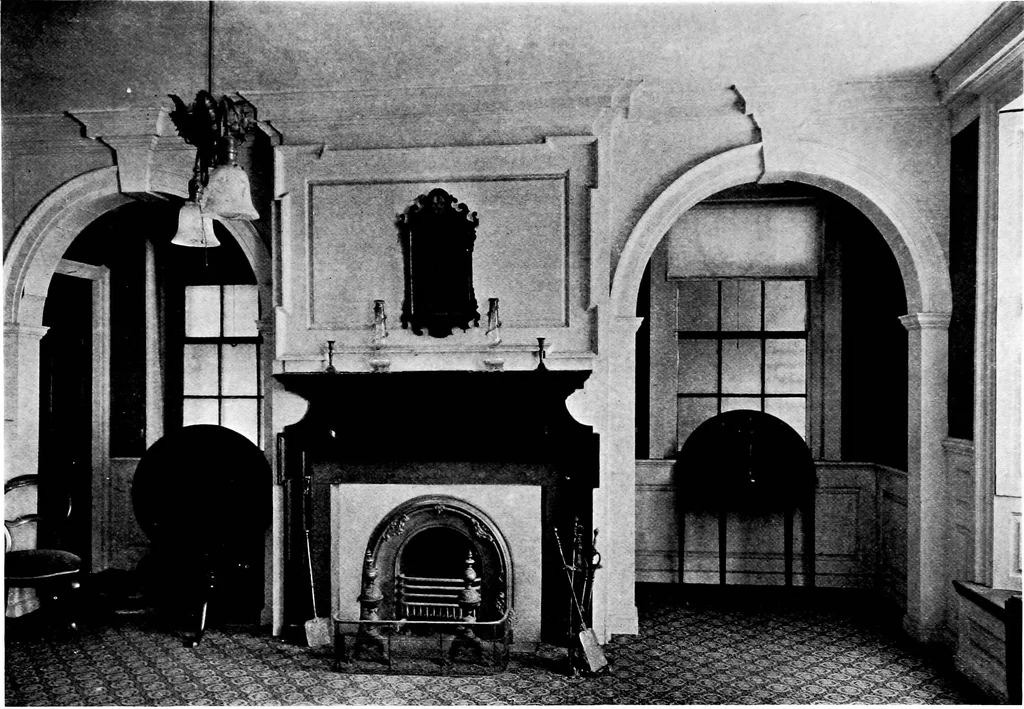 An illustration from Selected interiors of old houses in Salem and vicinity. Edited and published with the purpose of furthering a wider knowledge of the beautiful forms of domestic architecture developed during the time of the colonies and the early days of the Republic, 1916, leaf 28