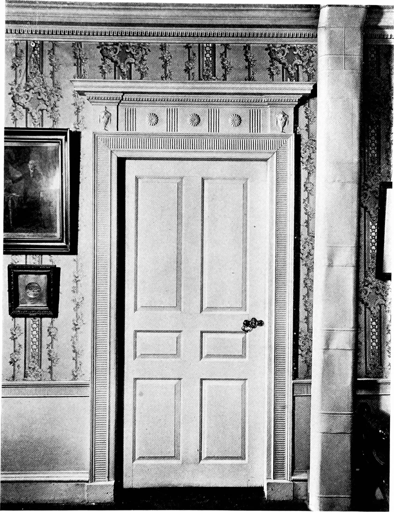 An illustration from Selected interiors of old houses in Salem and vicinity. Edited and published with the purpose of furthering a wider knowledge of the beautiful forms of domestic architecture developed during the time of the colonies and the early days of the Republic, 1916, leaf 42