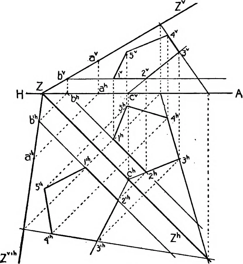 An illustration from Descriptive geometry, 1921, leaf 125