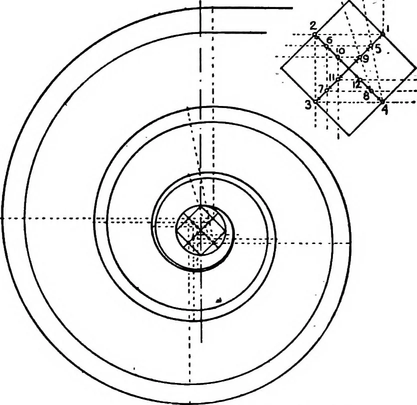 An illustration from Descriptive geometry, 1921, leaf 167