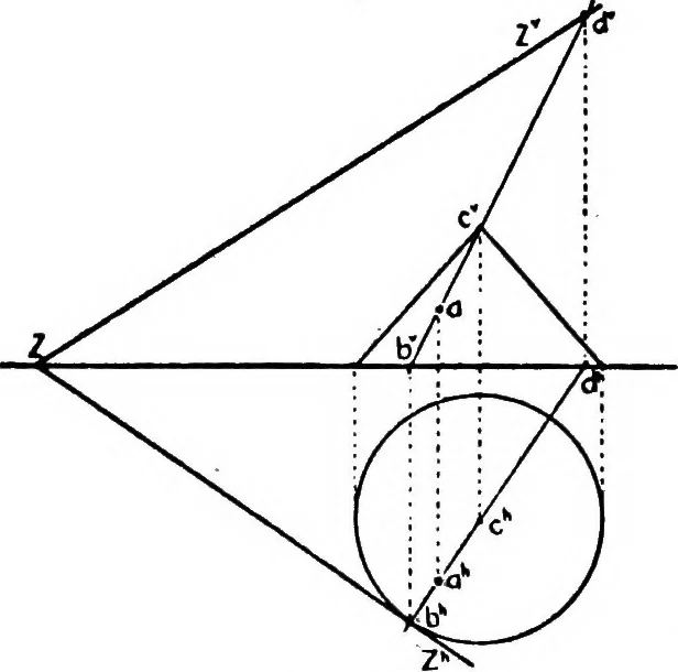 An illustration from Descriptive geometry, 1921, leaf 193