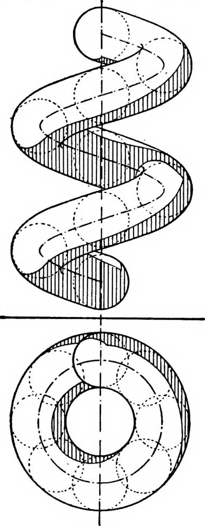 An illustration from Descriptive geometry, 1921, leaf 221