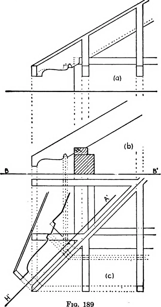 An illustration from Descriptive geometry, 1921, leaf 228